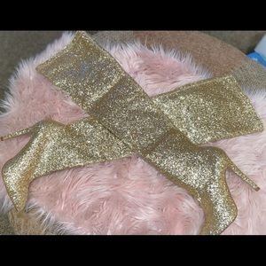 NWB Fashion Nova Gold glitter boots